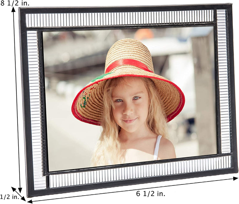 Large Picture Frames Clear Glass 5X7 Photo Vertical or Horizontal Table Top Modern Traditional Home or Office Decor Wedding Anniversary Family Graduation Gift J Devlin Pic 322-57HV Home & Garden > Decor > Picture Frames J Devlin Glass Art   
