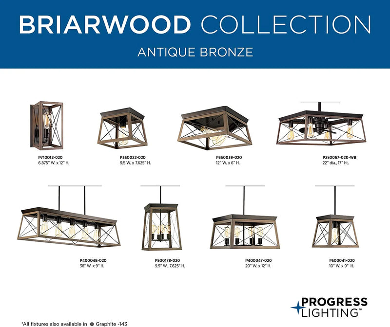 Briarwood Collection 5-Light Coastal Chandelier Light Antique Bronze Home & Garden > Lighting > Lighting Fixtures > Chandeliers Progress Lighting   