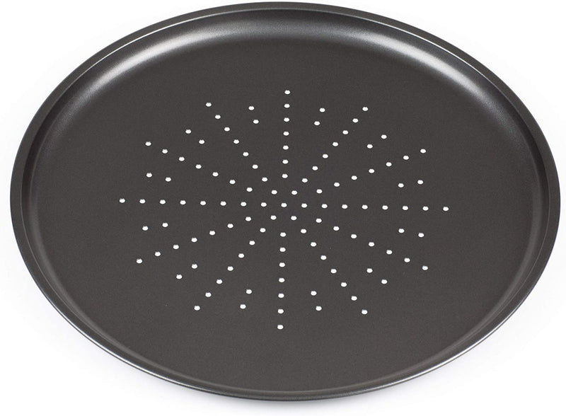 Prochef Non-Stick Large 32.5Cm/12.5Inch Carbon Steel Pizza Tray - Fridge, Zer & Dishwasher Safe with 5 Year - Black Home & Garden > Kitchen & Dining > Cookware & Bakeware Prochef Everyday   