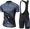 Santic Men'S Cycling Jersey Set Bib Shorts 4D Padded Short Sleeve Outfits Set Quick-Dry Sporting Goods > Outdoor Recreation > Cycling > Cycling Apparel & Accessories SANTIC(QUANZHOU) SPORTS CO.,LTD. Gray-086 X-Large 
