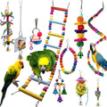 Volksrose 8 PCS Bird Parrot Swing Toys, Chewing Hanging Bells Pet Birds Cage Hammock Swing Stand Toys, Suitable for Small Parakeets, Cockatiels, Parrots, Conures, Budgie, Macaws, Parrots, Love Birds  VolksRose #2  