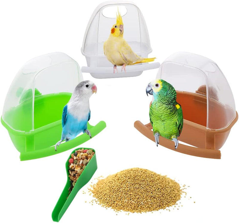 3 Pcs Small Bird Slot Feeder No Mess Cage Hanging Feeder Cup Plastic Food Feeding Box for Parakeet Budgies Cockatiel Lovebird Small Birds Animals & Pet Supplies > Pet Supplies > Bird Supplies > Bird Cage Accessories > Bird Cage Food & Water Dishes DQITJ   