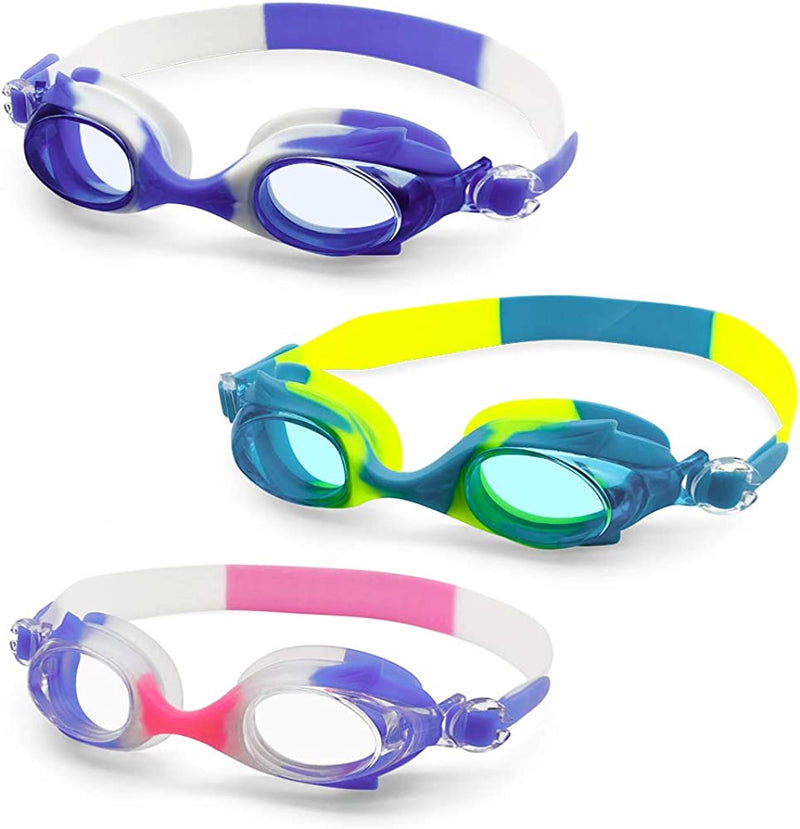 SUMMER SALE !!! Kids Swim Goggles Pack of 3,For Baby Children,Infant,Toddlers,Boys Girls from 2 to 5 Years Old Sporting Goods > Outdoor Recreation > Boating & Water Sports > Swimming > Swim Goggles & Masks motoeye Blue+green  
