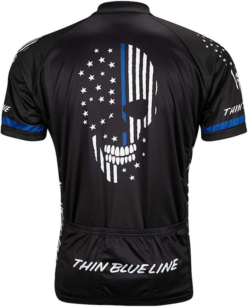 World Jerseys Thin Blue Line Men'S Road Cycling Jersey Sporting Goods > Outdoor Recreation > Cycling > Cycling Apparel & Accessories World Jerseys   