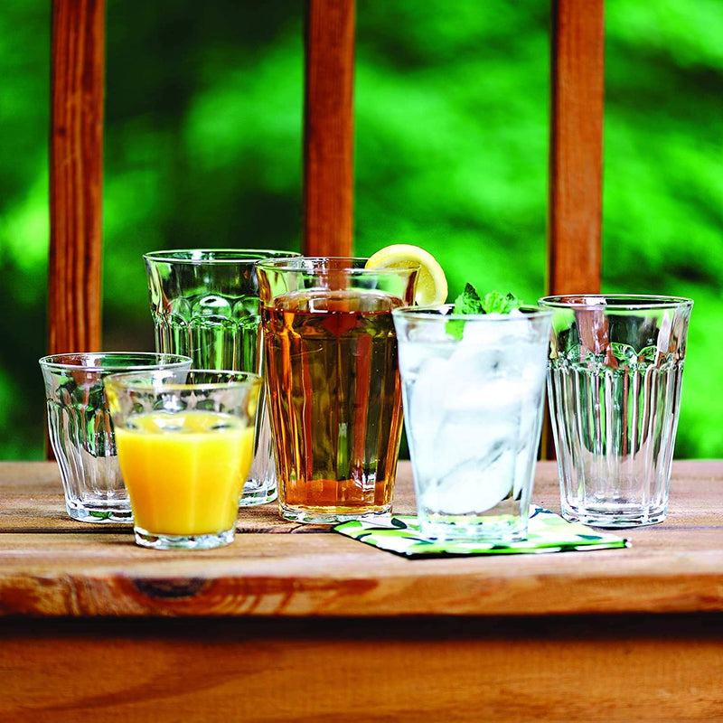 Duralex Picardie 18 Piece Clear Tempered Glass Drinkware and Tumbler Cup Set for Wine, Tea, Water, and Cocktails Home & Garden > Kitchen & Dining > Tableware > Drinkware Duralex   