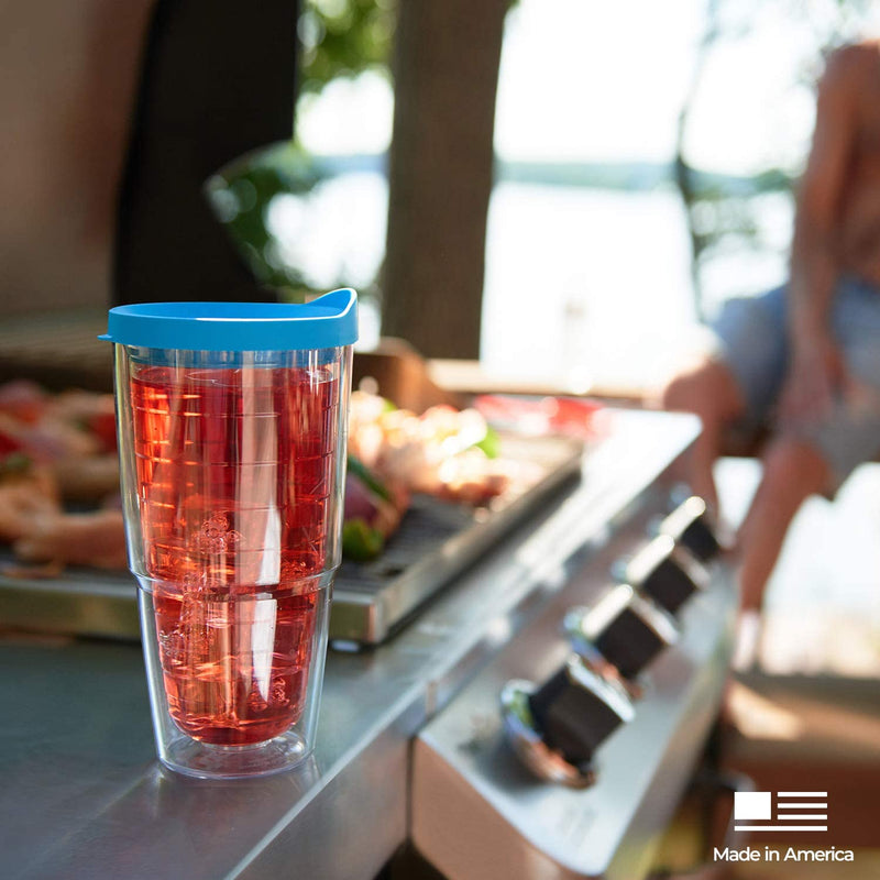 Tervis Made in USA Double Walled Home of the Free Because of the Brave Insulated Tumbler Cup Keeps Drinks Cold & Hot, 24Oz, Clear Home & Garden > Kitchen & Dining > Tableware > Drinkware Tervis   