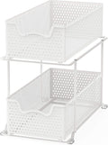 Simple Houseware 2 Tier Sliding Cabinet Basket Organizer Drawer, White Home & Garden > Household Supplies > Storage & Organization Simple Houseware White  