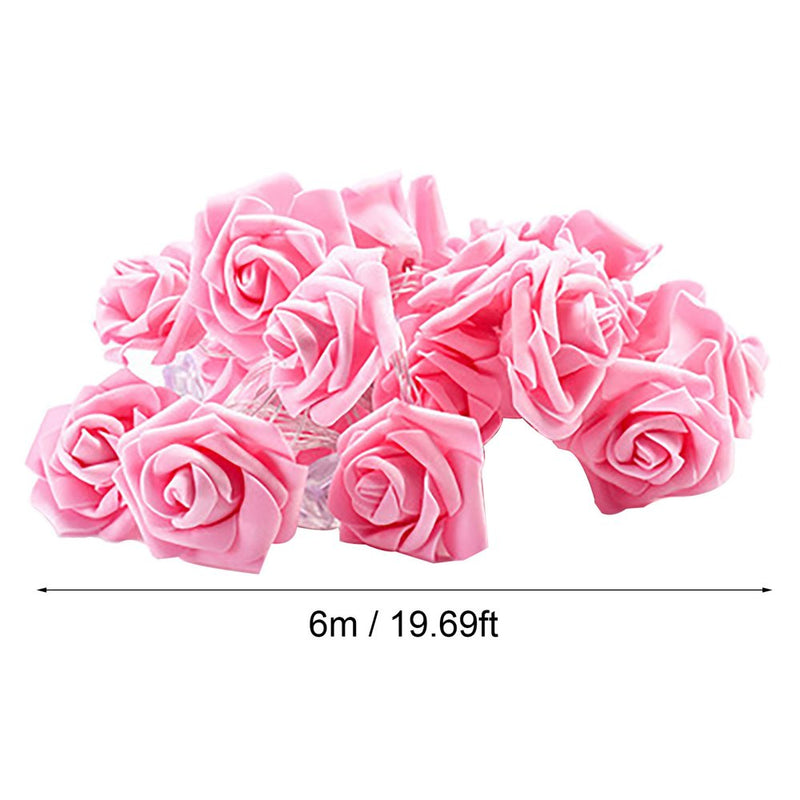 Rose Flower String Led Lights -Fairy Wedding Party Garden Decoration Valentine'S Day Home & Garden > Decor > Seasonal & Holiday Decorations Yiwula D  