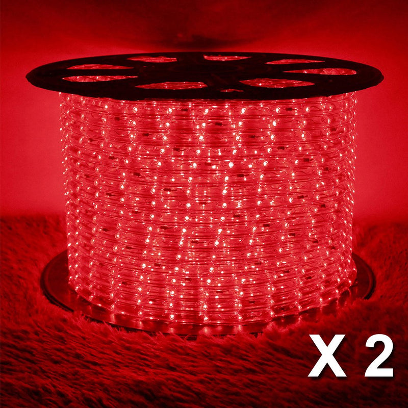 LED Rope Lights 110V Waterproof Connectable String Lights for Indoor Outdoor Garden Decorative Lighting Green Home & Garden > Decor > Seasonal & Holiday Decorations LamQee 300FT (2 x 150FT) Red 