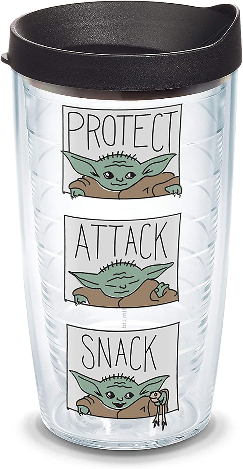Tervis Triple Walled Star Wars - the Mandalorian Protect Attack Snack Insulated Tumbler Cup Keeps Drinks Cold & Hot, 20Oz - Stainless Steel, Stainless Steel Home & Garden > Kitchen & Dining > Tableware > Drinkware Tervis Classic Contemporary 