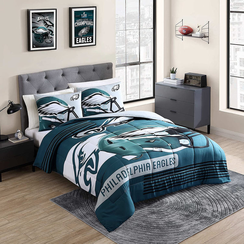 NFL Bedding Comforter Set Officially Licensed Luxurious down Alternative with Shams Team Print, Green Bay Packers, Full/Queen Home & Garden > Linens & Bedding > Bedding > Quilts & Comforters Sweet Home Collection Philadelphia Eagles Twin/Twin XL 