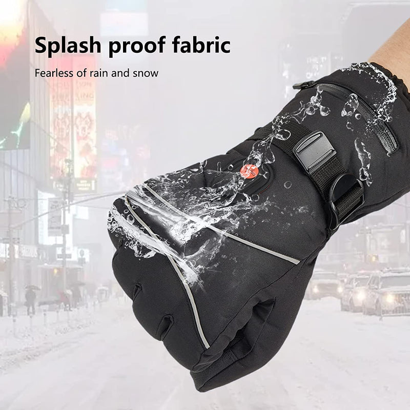 LIZHOUMIL Electric Heated Gloves, 4000Mah Rechargeable Winter Gloves for Men Women with 3 Heating Temperature, Windproof Waterpoof Hand Warm Gloves for Skiing Hiking Cycling Hunting Outdoor Activities Sporting Goods > Outdoor Recreation > Boating & Water Sports > Swimming > Swim Gloves LIZHOUMIL   