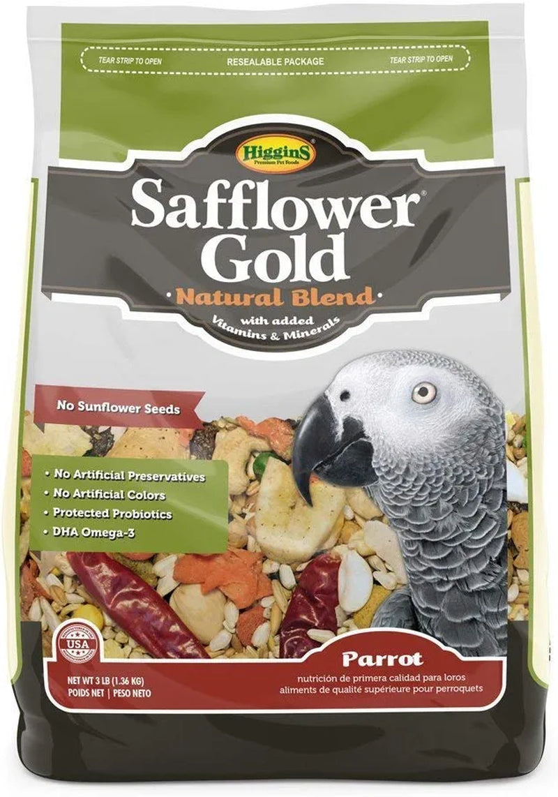 Higgins Safflower Gold Natural Food Mix for Parrots 3Lbs Animals & Pet Supplies > Pet Supplies > Bird Supplies > Bird Food Higgins 6 Pound (Pack of 1)  