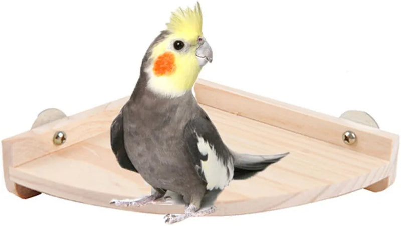 Wood Perch Platform Toy for Bird Parrot Parakeet Finch Canary Budgie Hamster Gerbil Rat Chinchilla Perch Cage Animals & Pet Supplies > Pet Supplies > Bird Supplies Keersi   
