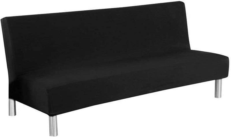 Cornasee Stretch Sofa Bed Cover Futon Slipcover,Full Folding Armless Sofa Covers Furniture Protector,Easily Removable and Machine Washable (D) Home & Garden > Decor > Chair & Sofa Cushions Cornasee Black  