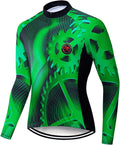 Weimostar Men'S Cycling Jersey Winter Thermal Fleece Long Sleeve Biking Shirts Breathable Sporting Goods > Outdoor Recreation > Cycling > Cycling Apparel & Accessories Weimostar Gear Green 4X-Large 