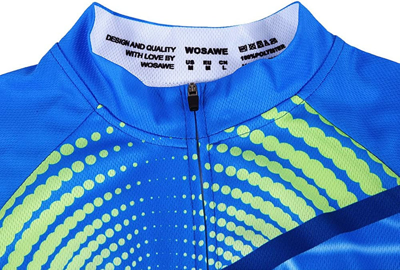WOSAWE Mens Breathable Short Sleeve Cycling Jersey Padded Shorts Quick Dry Sporting Goods > Outdoor Recreation > Cycling > Cycling Apparel & Accessories WOSAWE   