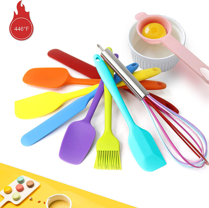 Multicolor Silicone Spatula Set - 446°F Heat Resistant Rubber Spatulas for Cooking,Baking,Mixing.One Piece Design with Stainless Steel Core.Nonstick Cookware Friendly,Bpa-Free,Dishwasher Safe Home & Garden > Kitchen & Dining > Kitchen Tools & Utensils oannao   