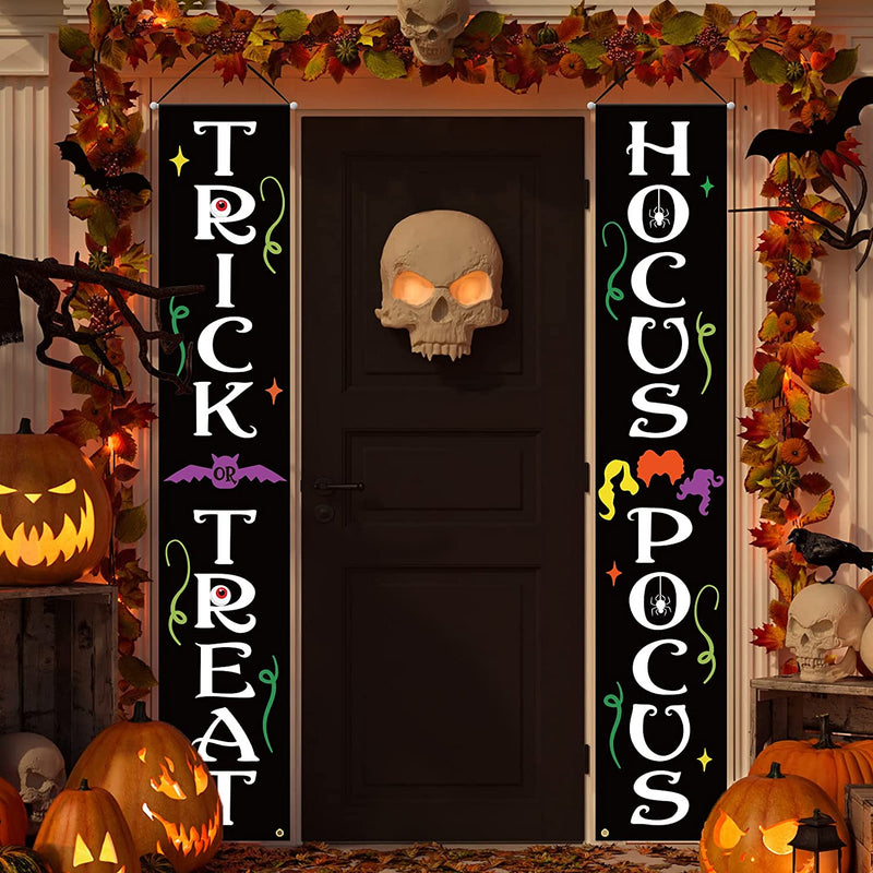 DAZONGE Halloween Decorations Outdoor | Trick or Treat & It'S October Witches Front Porch Banners for Halloween Porch Decor | Fall Decor | Halloween Decorations Indoor  Dazonge Halloween  