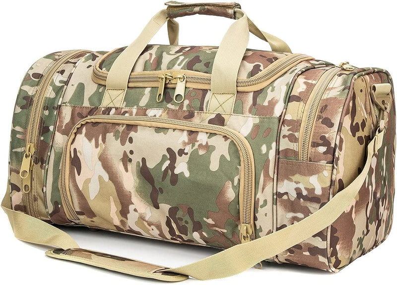 PANS Military Waterproof Duffel Bag Tactical Outdoor Gym Bag Army Carry on Bag with Shoes Compartment,Molle System,Shoulder Bag&Handbag for Sports Travel Camping Hunting(Multicam-B) Home & Garden > Household Supplies > Storage & Organization PANS OCP  