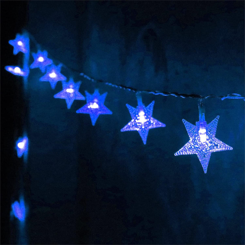Star Lights Star String Lights 15 FT 30 LED Fairy Lights Battery Operated Indoor&Outdoor Twinkle Christmas Lights Bedroom Decor for Xmas Tree(Blue)  ITICdecor   