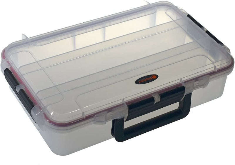 Elephant Cases Large Clear Waterproof Stowaway Tackle Box EL016CT Utility Case with Fixed Dividers and Built in Pressure Equalization Valve Sporting Goods > Outdoor Recreation > Fishing > Fishing Tackle Elephant Cases   