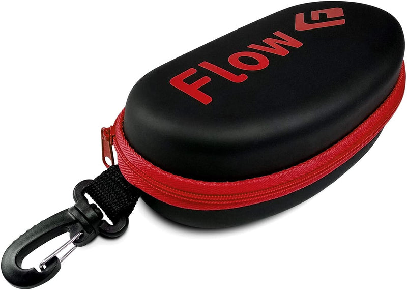 Flow Swim Goggle Case - Protective Case for Swimming Goggles with Bag Clip for Backpack Sporting Goods > Outdoor Recreation > Boating & Water Sports > Swimming > Swim Goggles & Masks Flow Swim Gear Red  