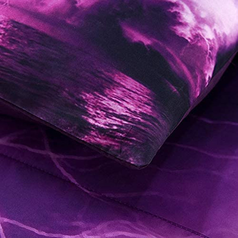 Holawakaka Galaxy Comforter Set, Queen Size Moon Sea Lightning Printed Quilted Bedding Set Bedspread (Purple Moon Sea, Queen)… Home & Garden > Linens & Bedding > Bedding > Quilts & Comforters Holawakaka   