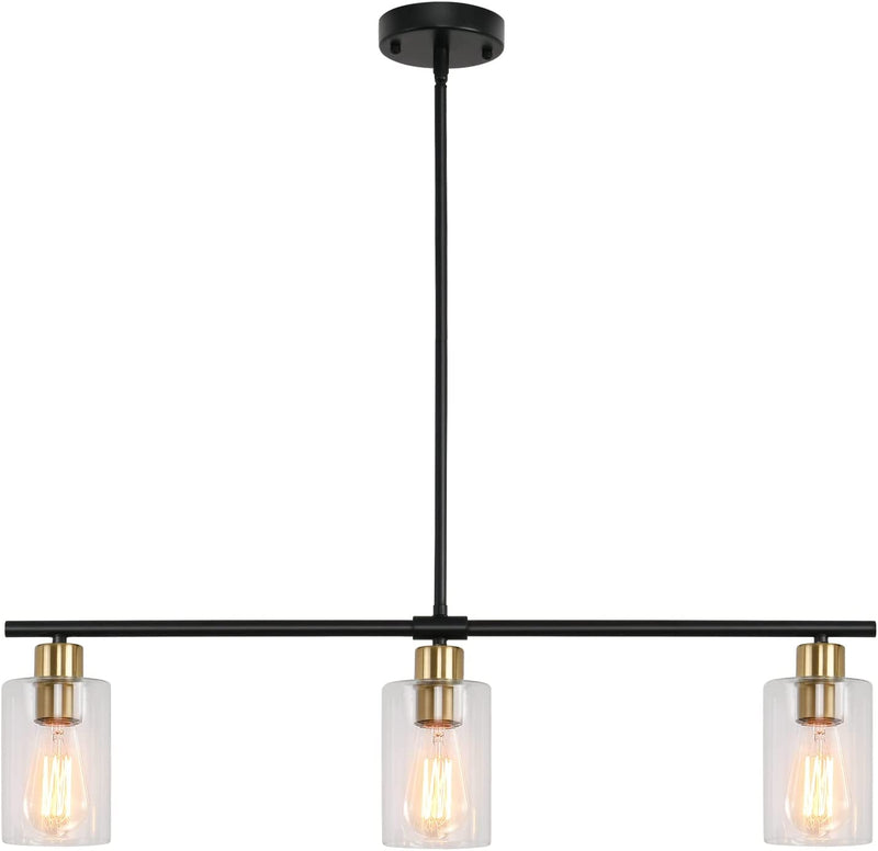 PUMING Farmhouse Chandelier 8 Lights Gold and Black Candle Chandeliers Ceiling Hanging Pendant Lights Fixture Rustic Pendant Lighting for Kitchen Island Dining Room Living Room Bedroom Home & Garden > Lighting > Lighting Fixtures > Chandeliers PUMING Blackgold-3  