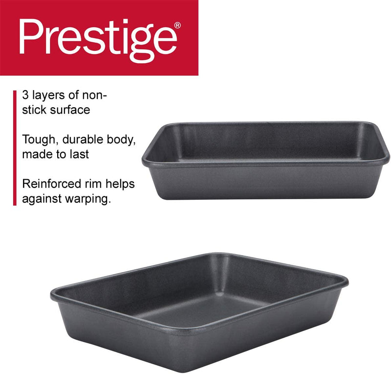 Prestige 66935 Tough & Strong 4 Piece Bakeware Set-Reinforced Non-Stick Steel Bake Ware – Oven and Dishwasher Safe Home & Garden > Kitchen & Dining > Cookware & Bakeware PRESTIGE   