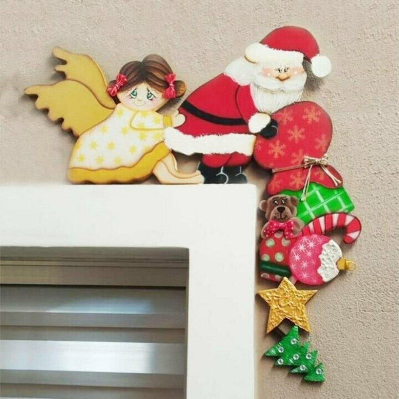 Christmas Santa and Angels Door Frames Decoration Funny Reindeer for Door Frames Christmas Decor for Doors Windows and Walls Christmas Party Decoration Door DIY Craft Supplies Home Home & Garden > Decor > Seasonal & Holiday Decorations& Garden > Decor > Seasonal & Holiday Decorations Hardlegix Santa and Angels  