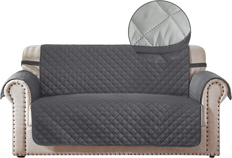 RHF Reversible Sofa Cover, Couch Covers for Dogs, Couch Covers for 3 Cushion Couch, Couch Covers for Sofa, Couch Cover, Sofa Covers for Living Room,Sofa Slipcover,Couch Protector(Sofa:Chocolate/Beige) Home & Garden > Decor > Chair & Sofa Cushions Rose Home Fashion Darkgrey/Lightgrey Small 