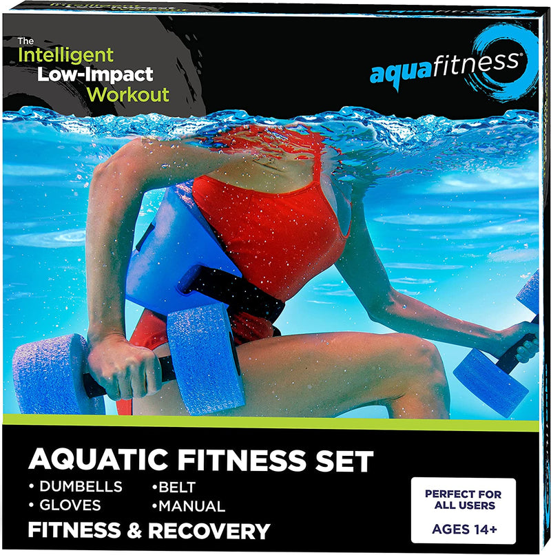 Aqua Fitness Deluxe Flotation Belt - Adult Water Aerobics Equipment for Pool - Black Sporting Goods > Outdoor Recreation > Boating & Water Sports > Swimming 14 years and up Aqua Fitness Exercise Set  