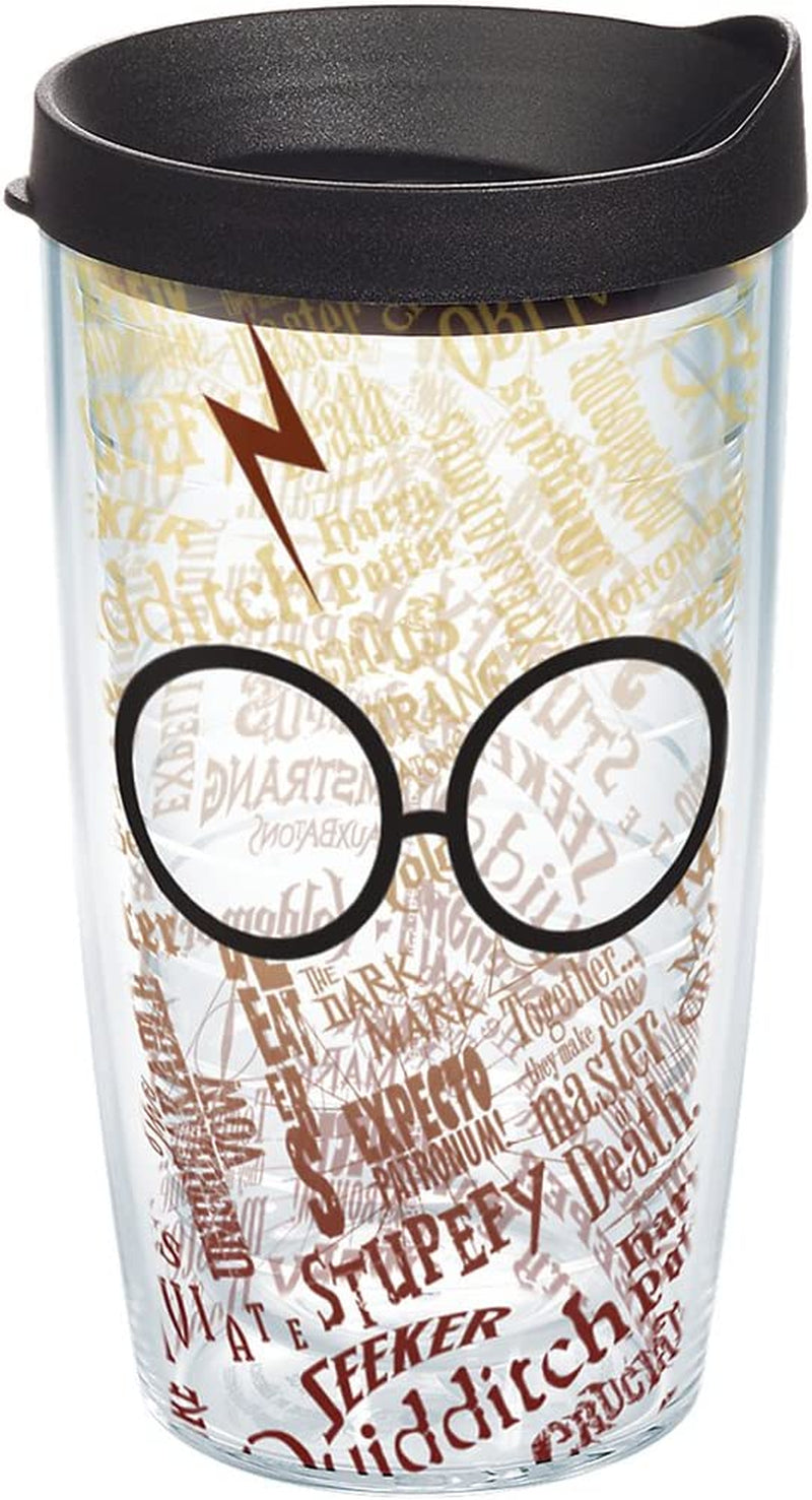 Tervis Made in USA Double Walled Harry Potter - Glasses and Scar Insulated Tumbler Cup Keeps Drinks Cold & Hot, 16Oz Mug, Classic