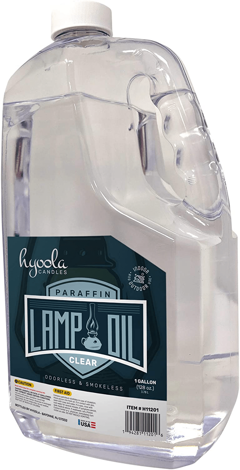 1-Gallon Liquid Paraffin Lamp Oil - Clear Smokeless, Odorless, Ultra Clean Burning Fuel for Indoor and Outdoor Use - Highest Purity Available - by Hyoola Candles Home & Garden > Lighting Accessories > Oil Lamp Fuel Hyoola Candles   