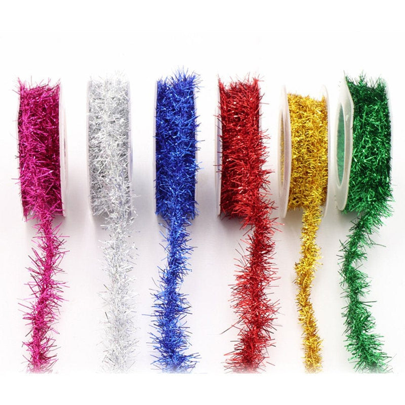 1 Roll 1.5M Christmas Tinsel Garland Soft Flexible Iron Wire Colorful Ribbon Atmosphere Decoration DIY Making Christmas Tree Garland Wedding Party Decoration Holiday Supplies Home & Garden > Decor > Seasonal & Holiday Decorations& Garden > Decor > Seasonal & Holiday Decorations Lohuatrd   
