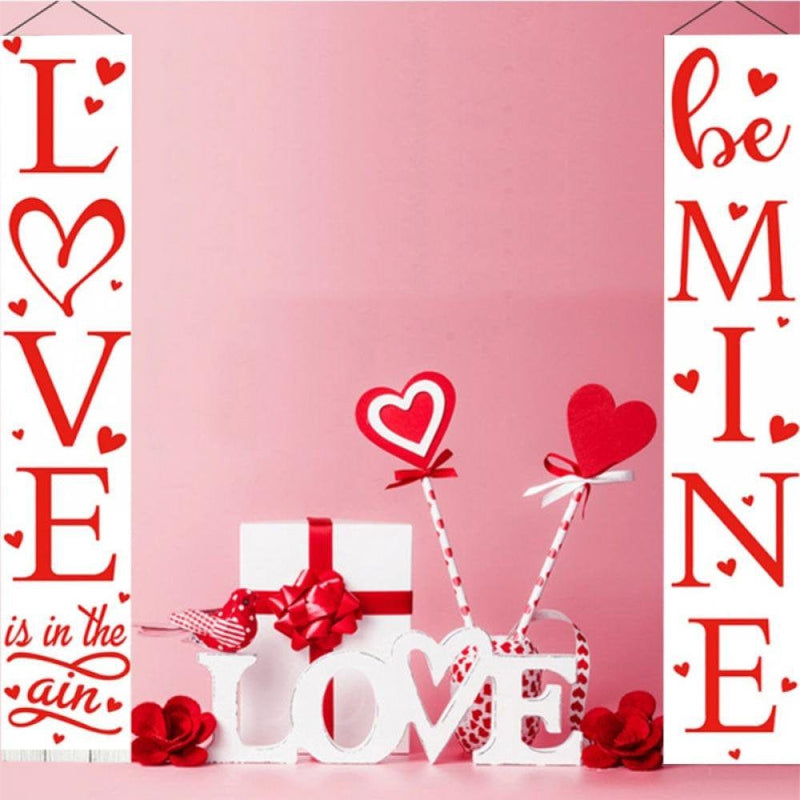 1 Set Valentines Day Decorations Banners Door Porch Sign Hanging Love Heart Streamers Wall Decor Party Supplies Home & Garden > Decor > Seasonal & Holiday Decorations 816084608   