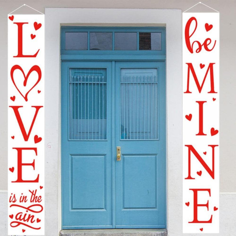 1 Set Valentines Day Decorations Banners Door Porch Sign Hanging Love Heart Streamers Wall Decor Party Supplies Home & Garden > Decor > Seasonal & Holiday Decorations 816084608   