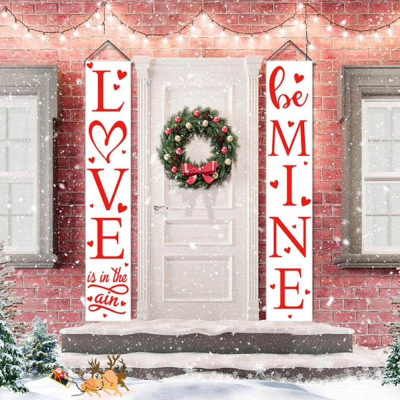 1 Set Valentines Day Decorations Banners Door Porch Sign Hanging Love Heart Streamers Wall Decor Party Supplies Home & Garden > Decor > Seasonal & Holiday Decorations 816218245   