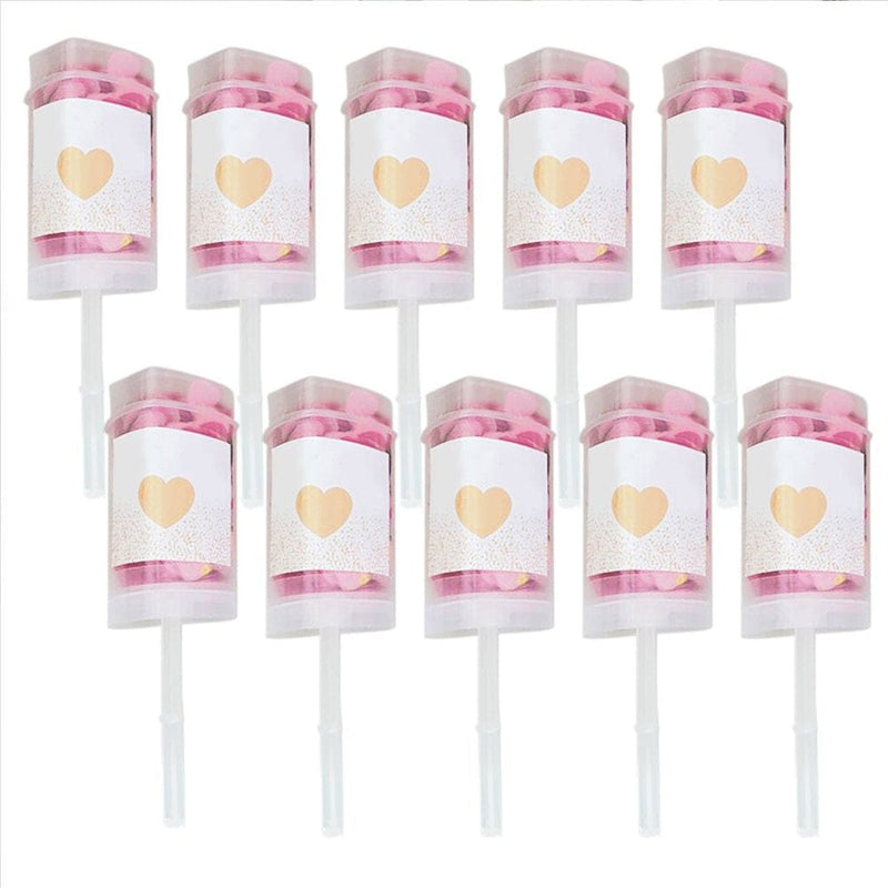10 Pack Wedding for Graduation Girls Bride Anniversary Years Birthday Party Supplies Heart Shaped Pusher Decor Paper Event Horizon Poster