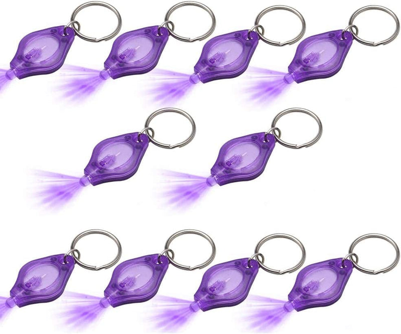 10 Packs UV Mini Keychain LED Flashlight Torch Light Lamp, Blacklight Key Ring Light Torch, Black Light UV Flashlight UV Light, Ultraviolet Urine Detector for Dog,Batteries Included Hardware > Tools > Flashlights & Headlamps > Flashlights Jowbeam   