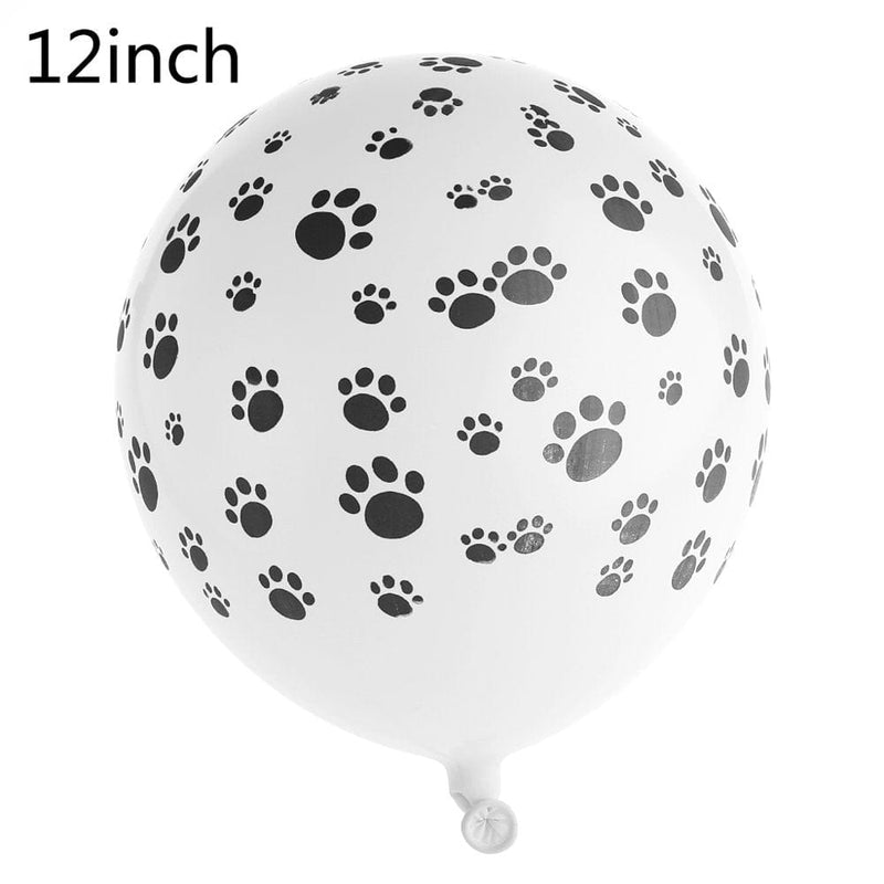 10 Pcs Dog Party Supplies Dog Paw Pattern Balloons Dog Animal Rescue Events Arts & Entertainment > Party & Celebration > Party Supplies HOMSOM   