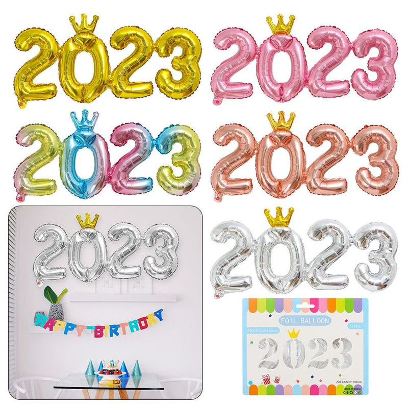10 Sets Christmas 16 Inches Event Supplies Party Decoration Imperial Crown Aluminum Foil Balloon Number Balloons 2023 Number MULTICOLOR Arts & Entertainment > Party & Celebration > Party Supplies Luot   