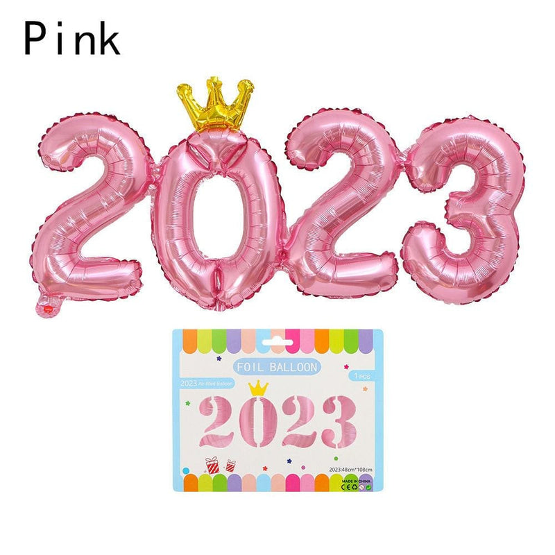 10 Sets Christmas 16 Inches Event Supplies Party Decoration Imperial Crown Aluminum Foil Balloon Number Balloons 2023 Number MULTICOLOR Arts & Entertainment > Party & Celebration > Party Supplies Luot Pink  