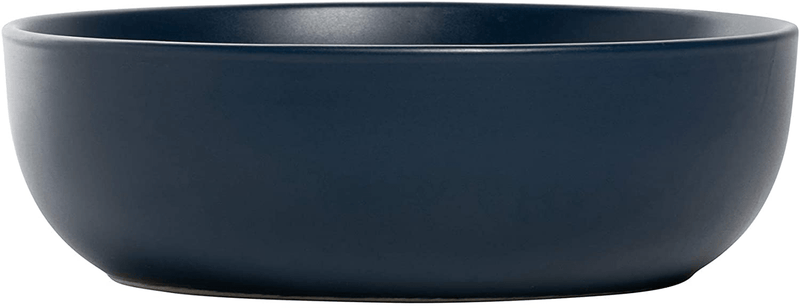 10 Strawberry Street Wazee Matte Coupe Dinnerware Set, 16 Pc, Midnight Blue
