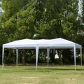 10 x 20 Pop Up Canopy Tent Portable Shade Instant Heavy Duty Outdoor Gazebo White Canopy Tent with 4 Sandbags for Outdoor Party Wedding Commercial Activity Pavilion BBQ Beach Car Shelter Home & Garden > Lawn & Garden > Outdoor Living > Outdoor Structures > Canopies & Gazebos EdMaxwell White  