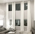 100 % Blackout Extra Long Linen Curtain (1 Panel). Thick Thermal Insulated. Custom Made 8-24 Ft Length (Grey, 120" Lx50 W) Home & Garden > Decor > Window Treatments > Curtains & Drapes Ikiriska Off White/Ivory 156"Lx50"W 