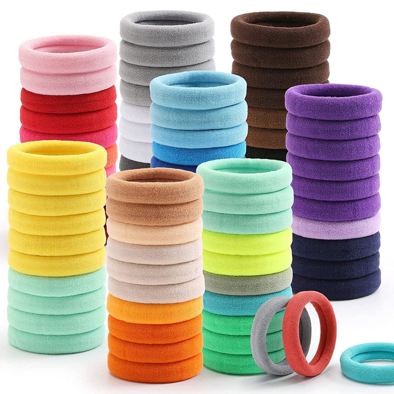 100 Pcs Thick Seamless Brown Hair Ties, Ponytail Holders Hair Accessories No Damage for Thick Hair (Natural Colors) Sporting Goods > Outdoor Recreation > Winter Sports & Activities Bessrung Multicolor  