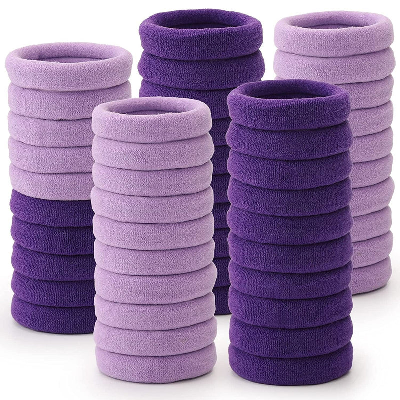 100 Pcs Thick Seamless Brown Hair Ties, Ponytail Holders Hair Accessories No Damage for Thick Hair (Natural Colors) Sporting Goods > Outdoor Recreation > Winter Sports & Activities Bessrung Purple  