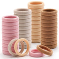 100 Pcs Thick Seamless Brown Hair Ties, Ponytail Holders Hair Accessories No Damage for Thick Hair (Natural Colors) Sporting Goods > Outdoor Recreation > Winter Sports & Activities Bessrung Pink Theme  
